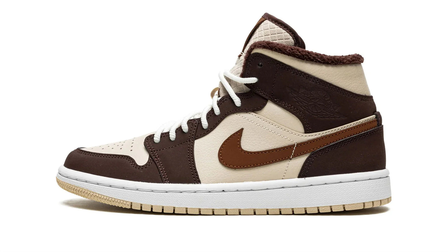 AIR JORDAN 1 MID SE WMNS Brown Basalt Fleece