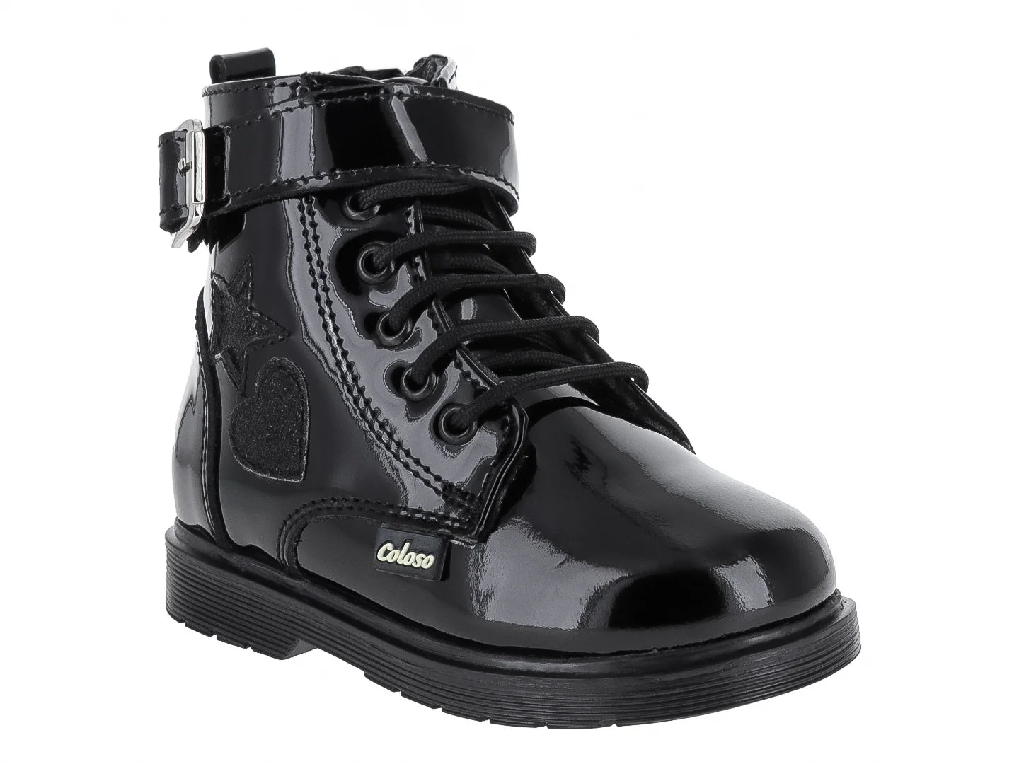 Botas Coloso de Charol Negro para Niña