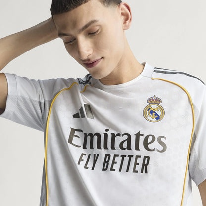 adidas Real Madrid Home Authentic Mens Soccer Jersey 25 26 White
