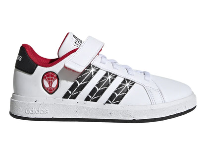 Tenis Adidas Grand Court Spider Man Blanco para Niño