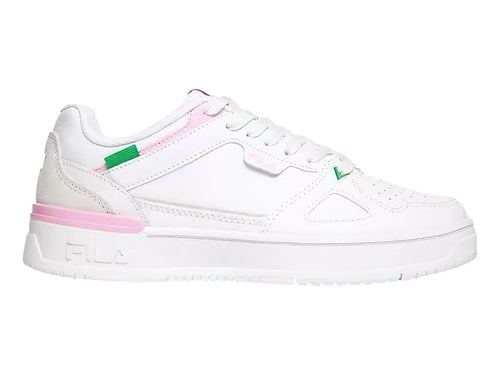 Tenis FILA Skypass Low Blanco con Rosa y Verde para Mujer