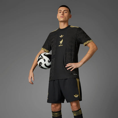 adidas Mens Mexico Gold Jersey 25 Black