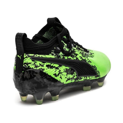 PUMA One 191 Jr FG AG Multi Ground Soccer Cleats Hacked Green Black