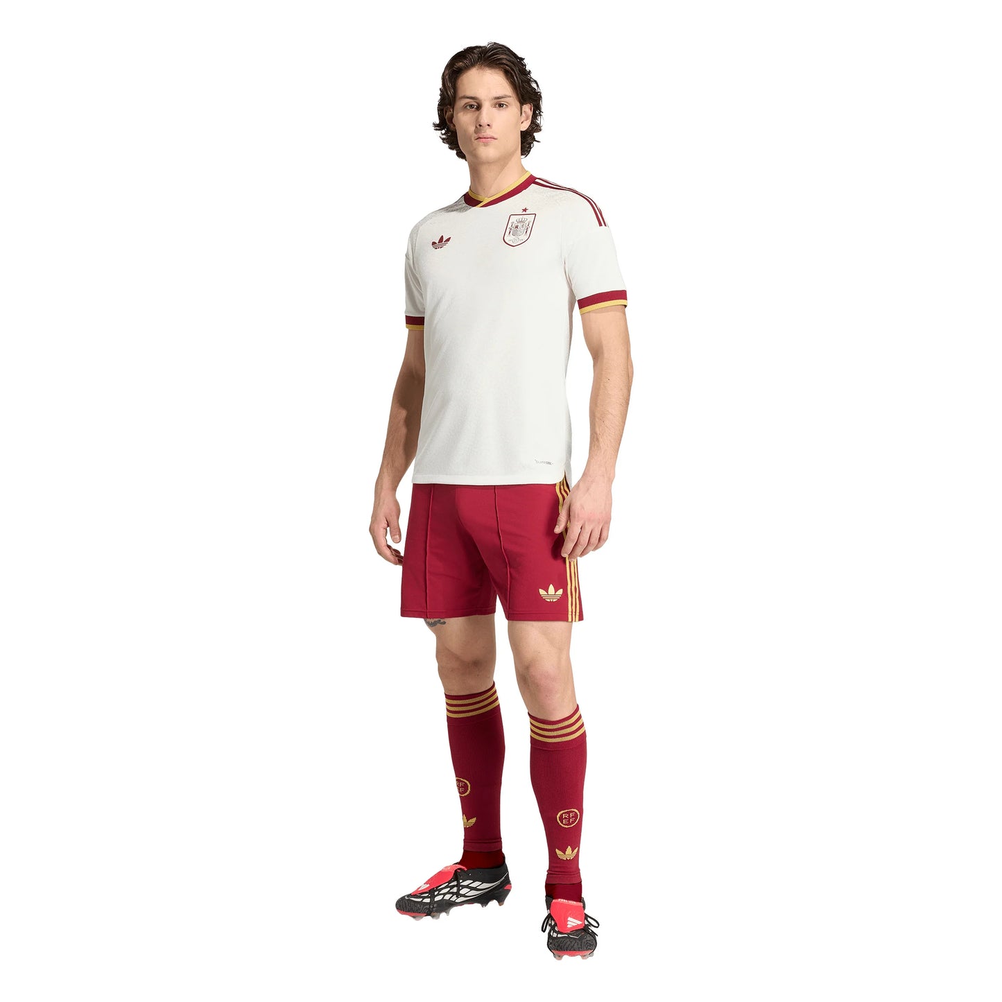 adidas Spain Away Authentic Mens Soccer Jersey 2026 White