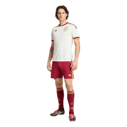 adidas Spain Away Authentic Mens Soccer Jersey 2026 White