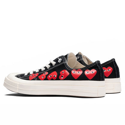 Converse x Comme Des Garcons PLAY All Star Chuck 70 Ox Multi Heart Black Red