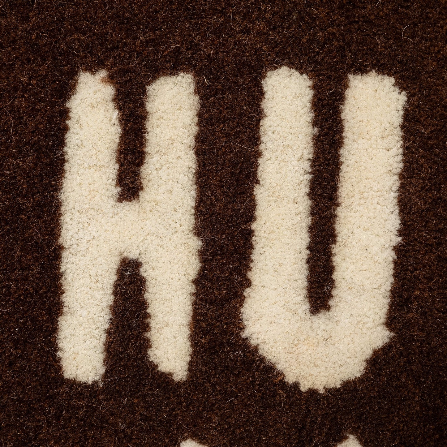 Heart Rug Small Brown