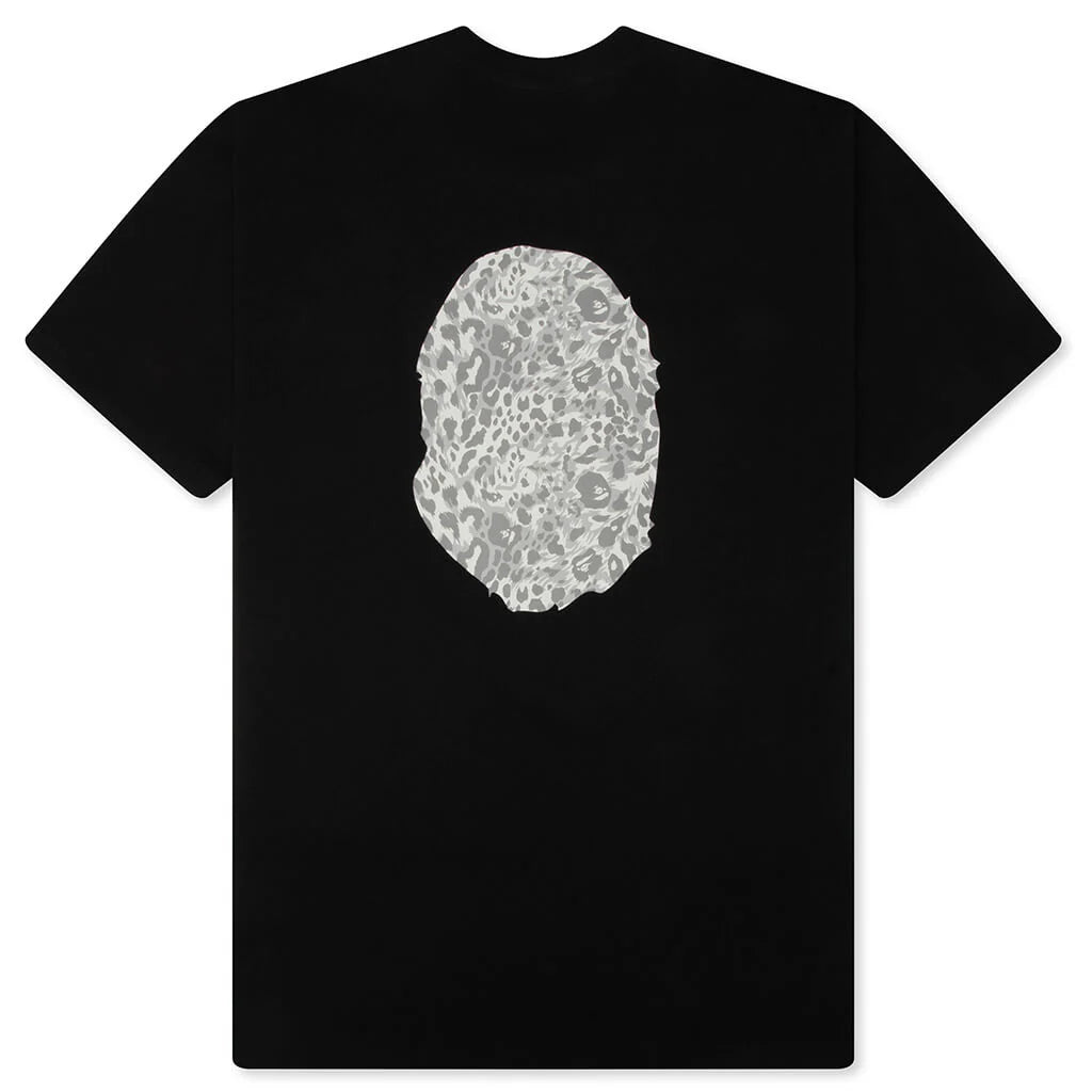 Wild Leopard Pattern Ape Head Relaxed Fit Tee Black