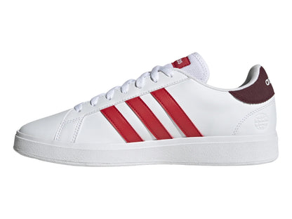 Tenis Adidas Grand Court Base 20 Blanco y Rojo para Hombre