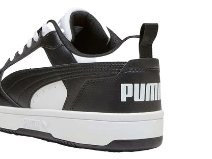 Tenis PUMA Rebound V6 Low Blanco y Negro para Hombre