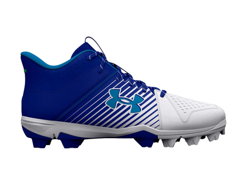Tenis de Béisbol Under Armour Leadoff Mid Azul y Blanco para Hombre
