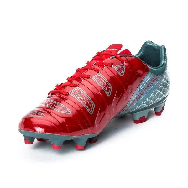 PUMA Evopower 12 Graphic FG Firm Ground Soccer Cleats High Risk Red White Sea Pine
