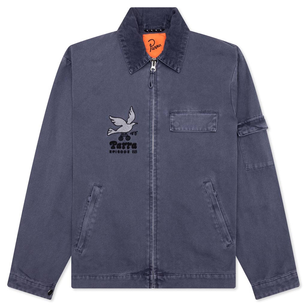 Twilled Bird Wheel Jacket Washed Blue