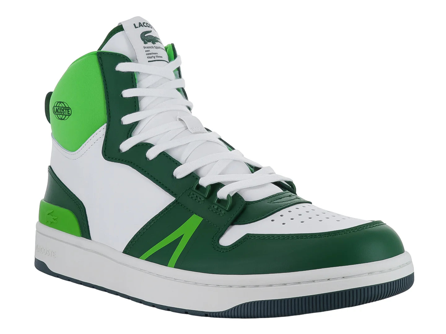 Tenis Lacoste L001 Mid Blanco y Verde para Hombre