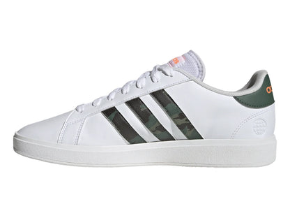 Tenis Adidas Grand Court Base 20 Blancos y Naranja para Hombre