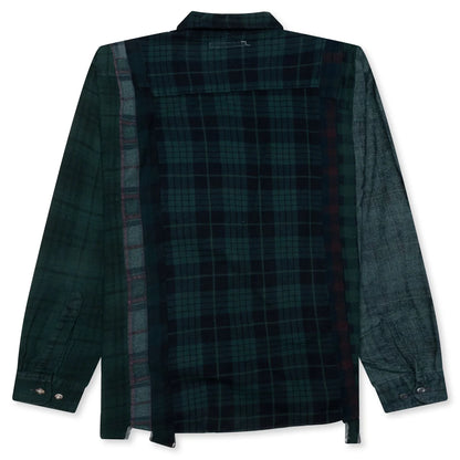 Over Dye 7 Cuts Wide Shirt Green