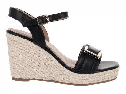 Sandalias ROZE de Cuña Color Negro para Mujer
