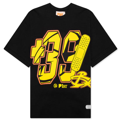 39 Waffle Tee Black Yellow