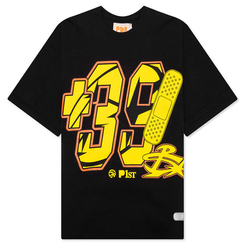 39 Waffle Tee Black Yellow