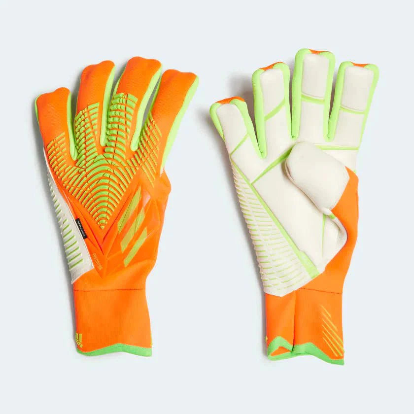 adidas Predator Edge Fingersave Pro Goalkeeper Gloves Solar Red Solar Green