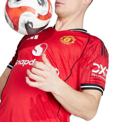 adidas Manchester United Home Authentic Mens Soccer Jersey 25 26 Red