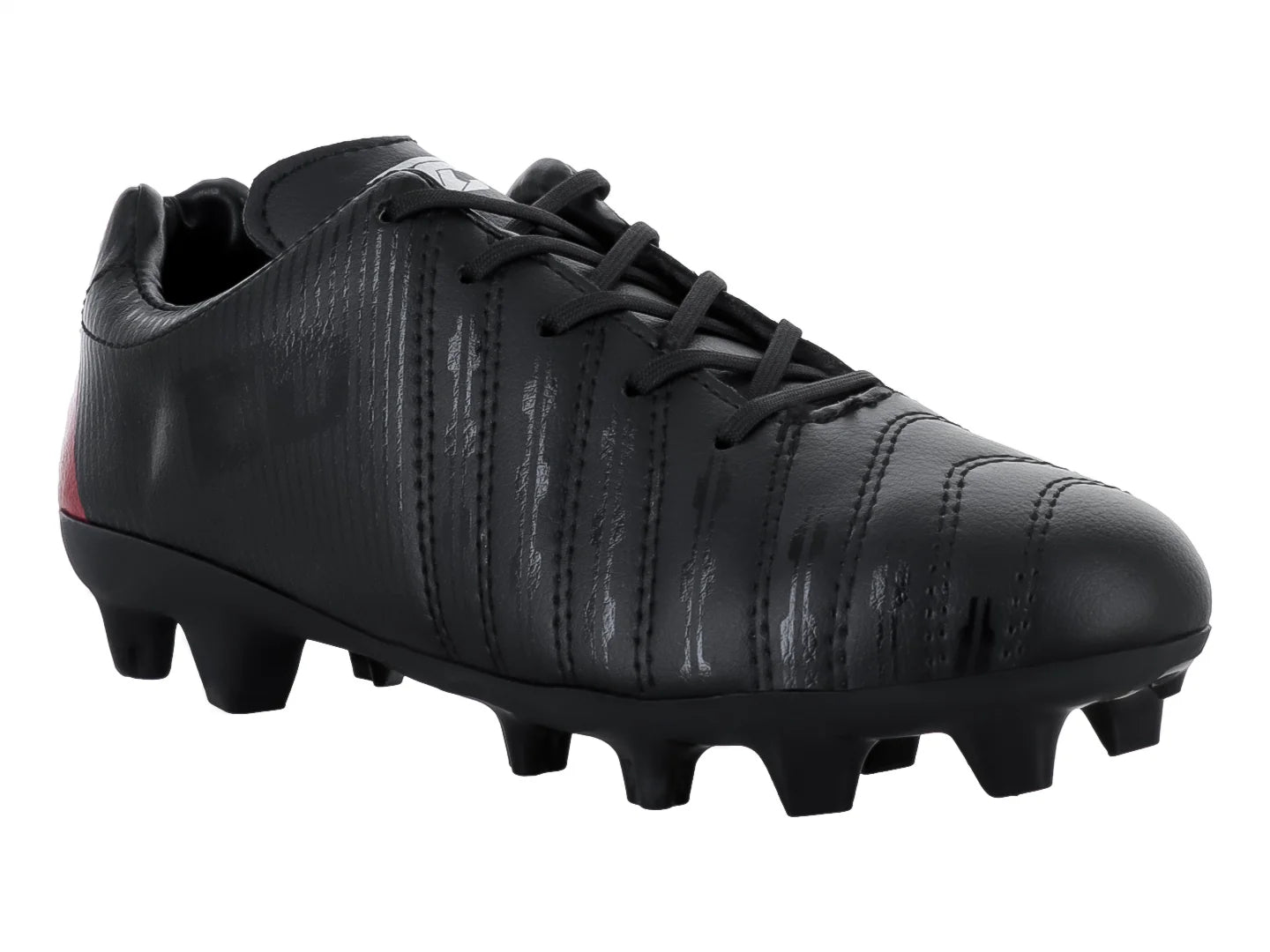 Tenis de Fútbol Leon Trucco Negro con Rojo para Niño