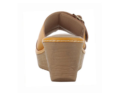 Sandalias Sary Plataforma Mostaza para Mujer