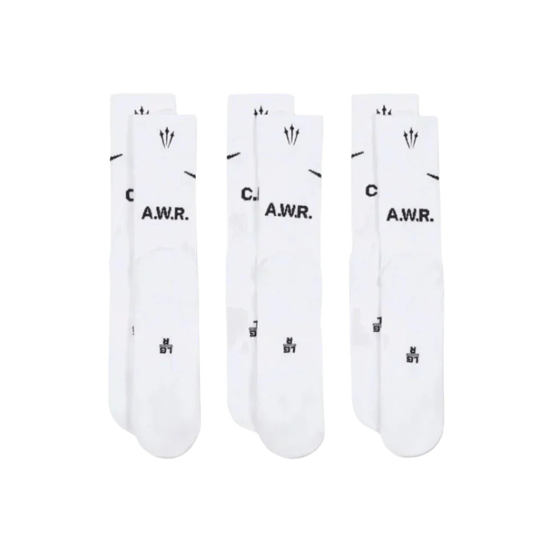 x NOCTA Crew 3 Pack Sock - White