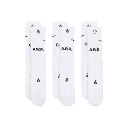 x NOCTA Crew 3 Pack Sock - White