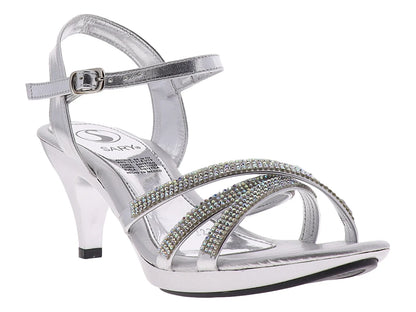 Zapatillas de Fiesta Roze Plata Tornasol para Mujer