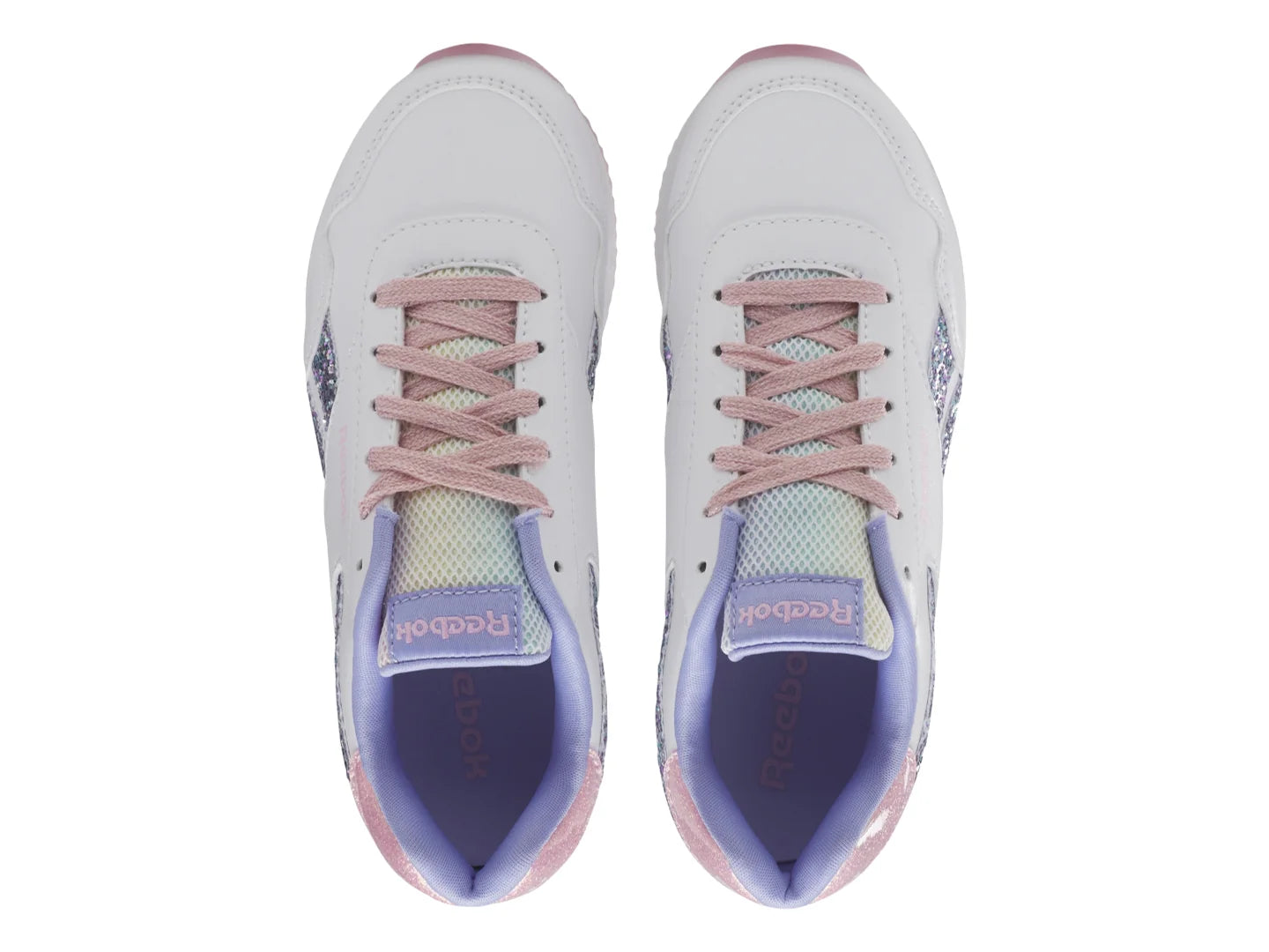 Tenis Reebok Royal CL Jog 30 Blanco y Rosa para Niña