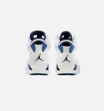 Air Jordan 6 Midnight Navy Mens Lifestyle Shoe White Navy Free Shipping
