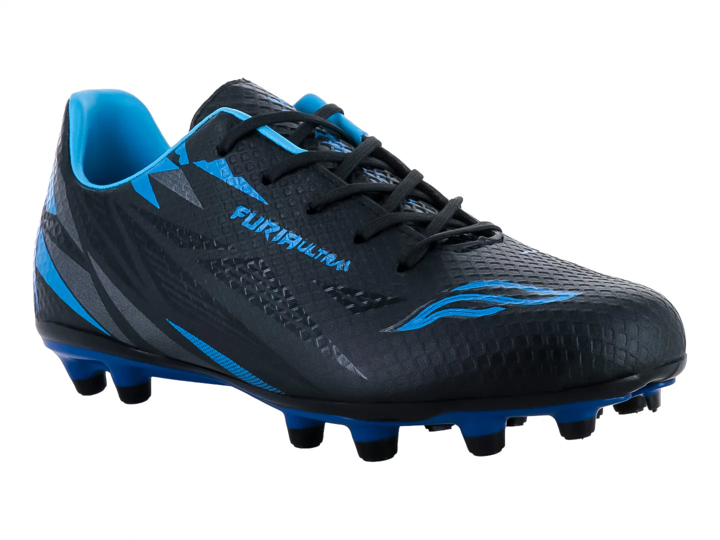 Tenis de Fútbol Furia 1023 Negro Azul para Niño