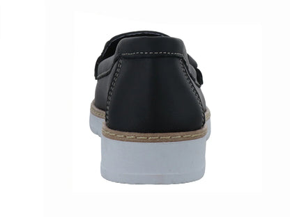 Zapatos Mocasines Luna Rosa Negro para Mujer