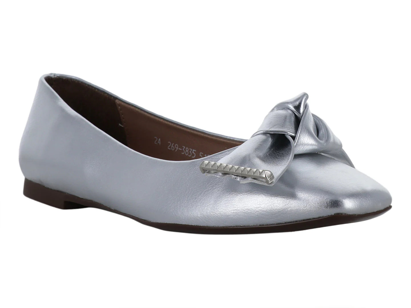 Zapatos Planos Salamandra Color Plata para Mujer