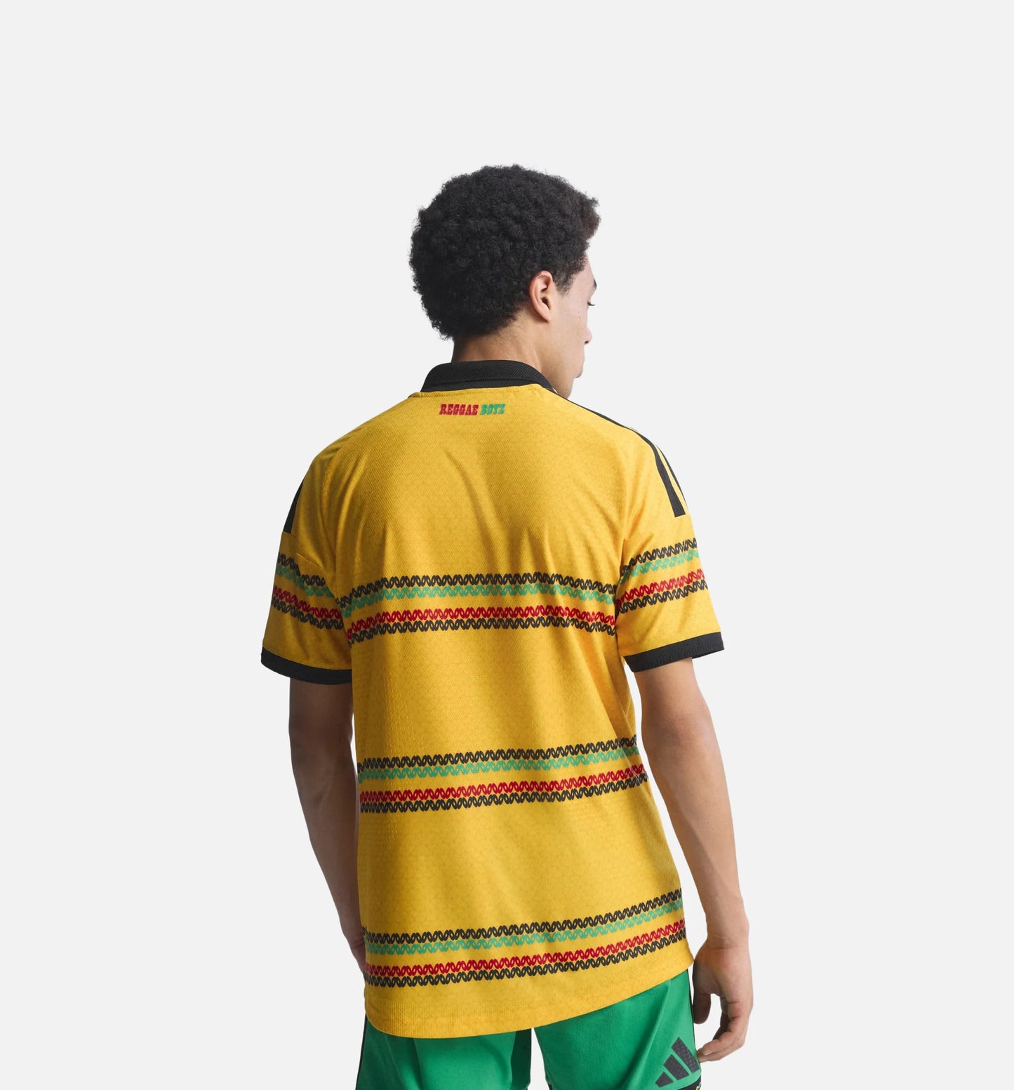 Jamaica 26 X Bob Marley Home Authentic Mens Jersey Bold Gold