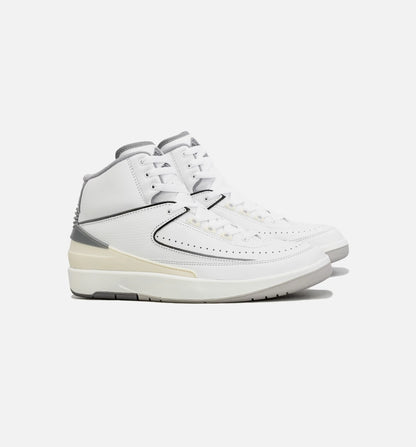 Air Jordan 2 Retro Cement Grey Mens Lifestyle Shoe White Grey