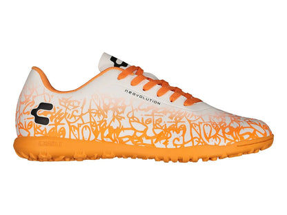 Tenis de Fútbol Charly Blanco y Naranja para Hombre