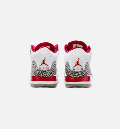 Air Jordan 3 Retro Cardinal Red Grade School Lifestyle Shoe White Light Curry Cardinal Red Limit One Per Customer