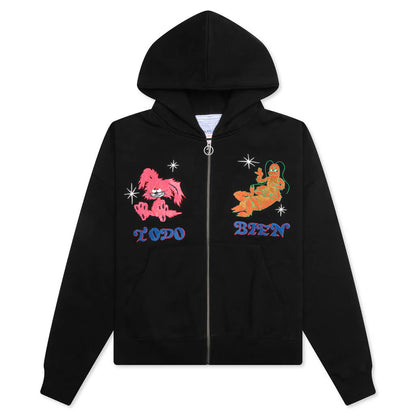 Todo Bien Zip Hoodie Black
