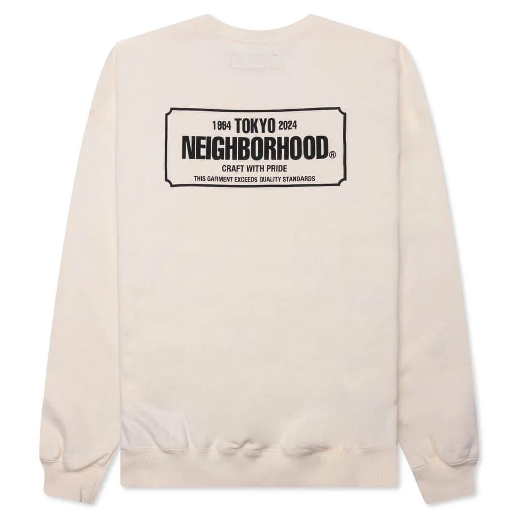 Classic Sweat L S Shirt Ivory