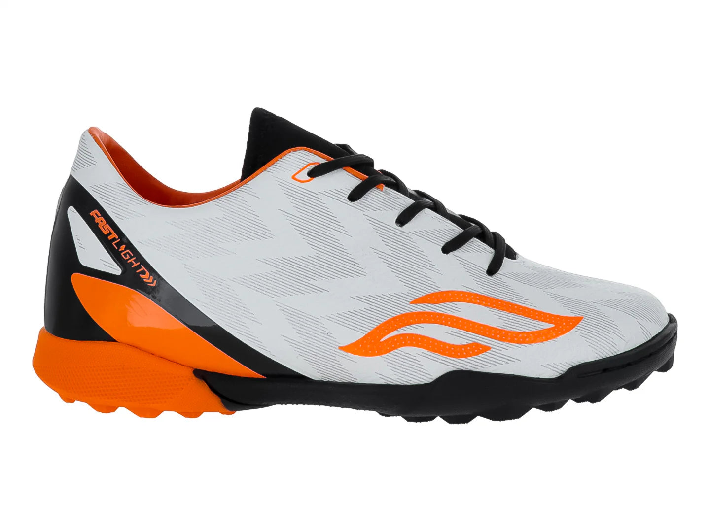 Tenis de Fútbol Furia Blanco y Naranja para Niño
