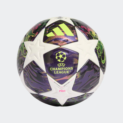 adidas UEFA Champions League Final Pro Soccer Ball Purple White Yellow