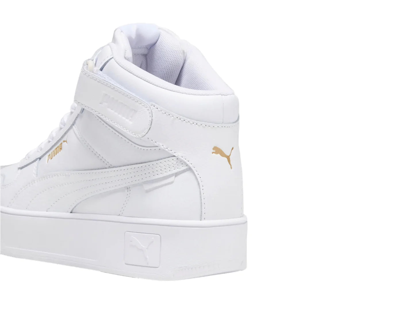 Tenis PUMA Carina Street Mid Blancos y Oro para Mujer
