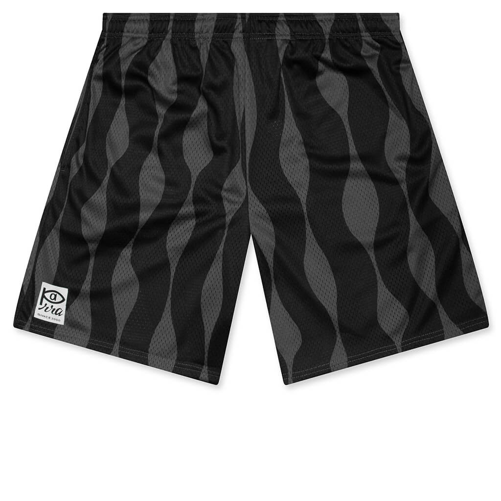 Waved Mesh Shorts Black