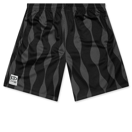 Waved Mesh Shorts Black