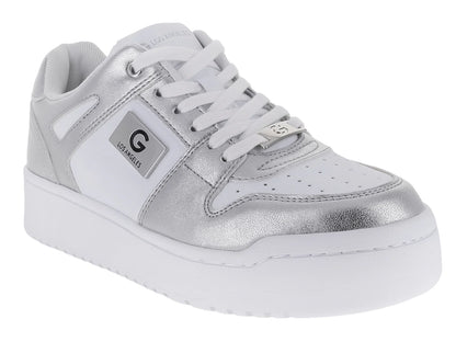 Tenis GBG Blanco y Plateado para Mujer