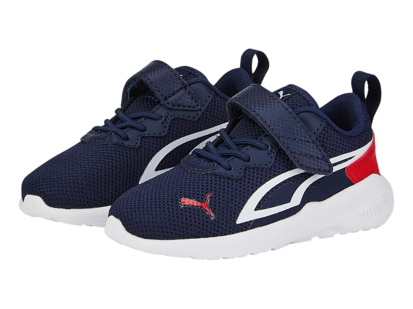 Tenis PUMA All Day Active Azul Marino y Rojo para Niño