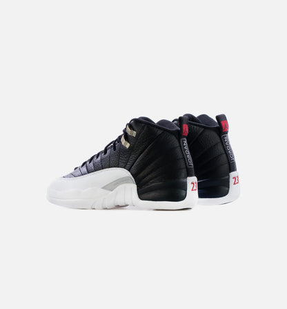 Air Jordan 12 Playoffs Grade School Lifestyle Shoe Black White