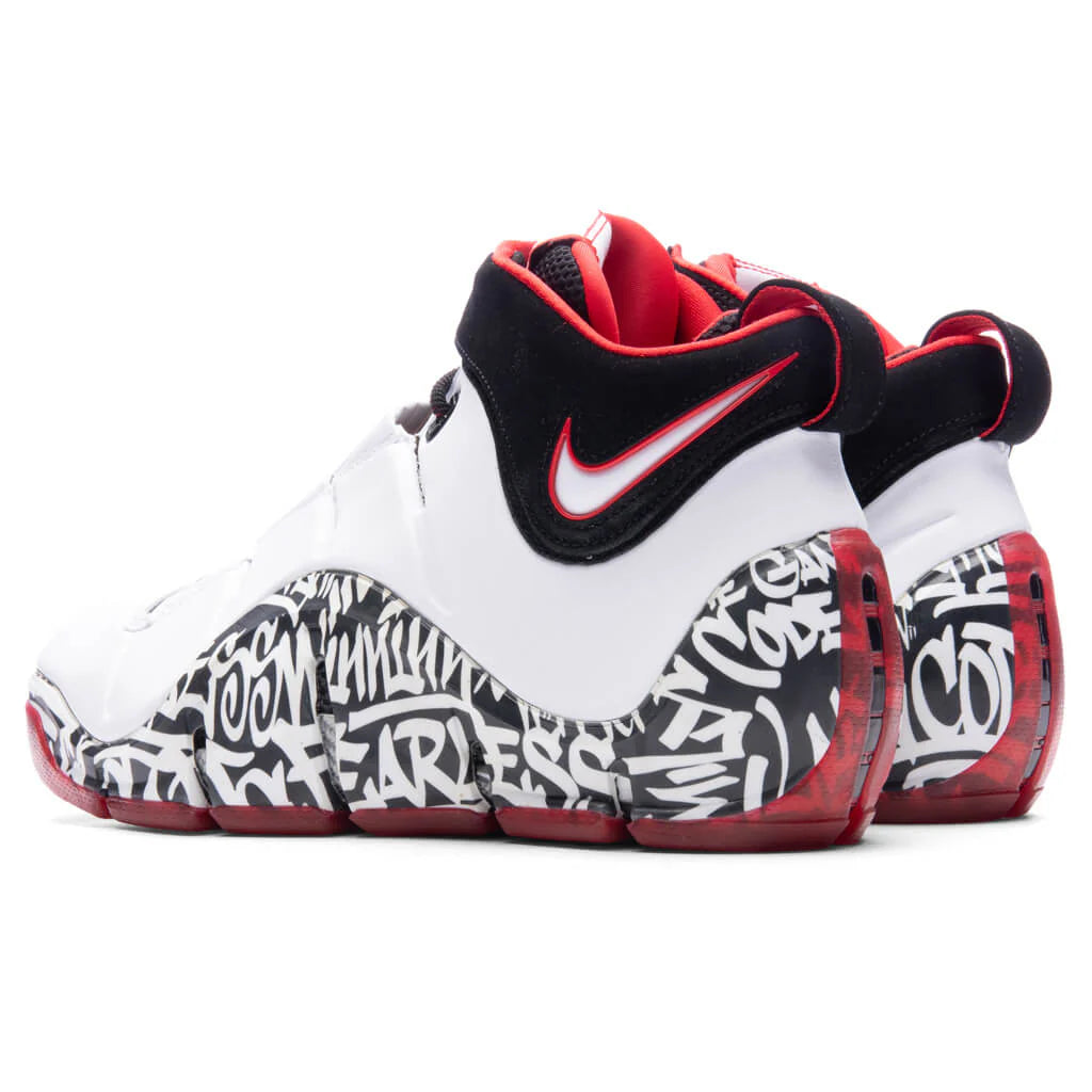 Zoom Lebron IV White Black University Red